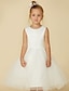cheap Flower Girl Dresses-Princess Tea Length Flower Girl Dress First Communion Cute Prom Dress Satin with Lace Fit 3-16 Years