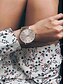 baratos Relógios de quartzo-Women&#039;s Wrist Watch Quartz Ladies Water Resistant / Waterproof Analog Rose Gold Black Gold / Stainless Steel