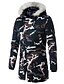 cheap Men&#039;s Downs &amp; Parkas-Men&#039;s Padded Daily Weekend Winter Long Coat Hooded Regular Fit Military Jacket Long Sleeve Camo / Camouflage Army Green Blue