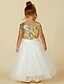 Χαμηλού Κόστους Λουλουδάτα φορέματα για κορίτσια-Πριγκίπισσα Μέχρι το γόνατο Φόρεμα για Κοριτσάκι Λουλουδιών Πομπή Χαριτωμένο φόρεμα χορού Τούλι με Ζώνη / Κορδέλα Κατάλληλο 3-16 ετών