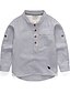 ieftine Футболки и рубашки-Kids Boys&#039; Basic Daily Solid Colored Long Sleeve Cotton Shirt Blue