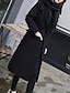 cheap Women&#039;s Coats &amp; Trench Coats-Women&#039;s Daily Basic Long Coat, Solid Colored Notch Lapel Long Sleeve Polyester Black / Army Green / Khaki