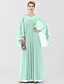 cheap Mother of the Bride Dresses-Sheath / Column Mother of the Bride Dress Formal Elegant Classic &amp; Timeless Elegant &amp; Luxurious V Neck Floor Length Chiffon Long Sleeve with Pleats Beading 2024