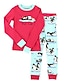 billiga Matchande familjekläder-Family Look Basic Christmas Daily Animal Christmas Short Sleeve Sleepwear Red