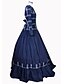 cheap Historical &amp; Vintage Costumes-Maria Antonietta Rococo Victorian 18th Century Vacation Dress Dress Outfits Prom Dress Women&#039;s Cotton Costume Blue Vintage Cosplay Party Prom Long Sleeve Floor Length Long Length Ball Gown Plus Size