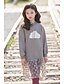 cheap Dresses-Girls&#039; Long Sleeve Cartoon 3D Printed Graphic Dresses Sweet Knee-length Polyester Dress Kids Daily Regular Fit