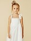 cheap Flower Girl Dresses-A-Line Ankle Length Flower Girl Dress Wedding Cute Prom Dress Cotton with Pleats Fit 3-16 Years