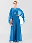 cheap Mother of the Bride Dresses-Sheath / Column Mother of the Bride Dress Formal Elegant Classic &amp; Timeless Elegant &amp; Luxurious V Neck Floor Length Chiffon Long Sleeve with Pleats Beading 2024