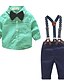 halpa Vaatesetit-Baby Boys&#039; Active Basic School Daily Cotton Color Block Geometric Long Sleeve Regular Clothing Set Green Red Light Blue / Toddler