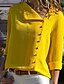 preiswerte Blusen und Hemden für Damen-Damen Bluse Hemd Solide Langarm Hemdkragen Grundlegend Oberteile Weiß Schwarz Gelb
