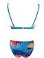 cheap Bikinis-Women&#039;s Basic Strap Blue Underwire Cheeky Bikini Swimwear Swimsuit - Geometric Backless Print S M L Blue