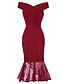 cheap Party Dresses-Mermaid / Trumpet Special Occasion Dresses Elegant Dress Homecoming Ankle Length Sleeveless Off Shoulder Lace with Split Front 2023