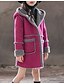 cheap Outerwear-Kids Girls&#039; Basic Color Block Long Sleeve Cotton Jacket &amp; Coat Purple