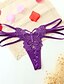 cheap Panties-Women&#039;s Normal Cotton G-strings &amp; Thongs Panties - Lace / Cut Out / Bow, Solid Colored Low Waist Purple Fuchsia Royal Blue One-Size