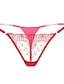 お買い得  Calcinhas-Women&#039;s Tassel Fringe Sexy G-strings &amp; Thongs Panties - Normal, Mesh / Embroidered Low Waist Blushing Pink Fuchsia Red One-Size