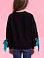 cheap Hoodies &amp; Sweatshirts-Kids Girls&#039; Active Street chic Daily Sports Solid Colored Lace up Long Sleeve Short Cotton Hoodie &amp; Sweatshirt Black