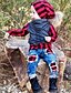 cheap Sets-Boys 3D Plaid Clothing Set Long Sleeve Fall Winter Active Basic Cotton Polyester Spandex Kids Toddler Daily Sports Slim