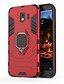 cheap Phone Cases &amp; Covers-Case For Samsung Galaxy J4 (2018) Shockproof / Ring Holder Back Cover Solid Colored / Armor Hard PC
