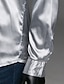 cheap Men&#039;s Dress Shirts-Men&#039;s Dress Shirt Button Up Shirt Collared Shirt Satin Silk Shirt Solid Colored Spread Collar Black Blue Pink Yellow Khaki Wedding Party Long Sleeve Basic Clothing Apparel Luxury Shiny
