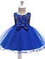 preiswerte Kleider-Baby Mädchen Aktiv Grundlegend Party Geburtstag Baumwolle Solide Spitze Ärmellos Asymmetrisch Kleid Blau Purpur Rosa