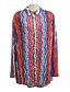 cheap Plus Size Tops-Women&#039;s Striped Shirt - Cotton Daily Shirt Collar Wine / Black / Blue / Purple / Fuchsia / Orange / Green