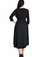 cheap Women&#039;s Dresses-Women&#039;s Plus Size Asymmetrical Sheath Dress - 3/4 Length Sleeve Solid Colored Deep V Elegant Daily Black Blue L XL XXL XXXL XXXXL XXXXXL / Super Sexy