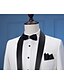 preiswerte Smokinganzüge-Herren Hochzeit Smoking Anzüge Schalkragen Taillierte Passform Einreihig Ein-Knopf Gerade Klappe einfarbig Polyester