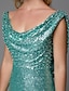 cheap Evening Dresses-Mermaid / Trumpet Sparkle &amp; Shine Prom Formal Evening Dress Scoop Neck Sleeveless Sweep / Brush Train Sequined with Beading Sequin 2020