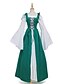 abordables Disfraces históricos y vintage-Queen Retro Vintage Medieval Renacimiento Corte Cenicienta vestido de vacaciones Vestidos Accesorios Mujer Disfraz Rojo / Blanco / Blanco / Negro Cosecha Cosplay Manga Larga Hasta el Suelo Hasta el