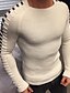 billige Herresweatere og cardigans-Herre Basale Farveblok Pullover Langærmet Normal Sweater Cardigans Hvid Sort Army Grøn