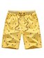 cheap Men&#039;s Pants-Men&#039;s Street chic Daily Weekend Shorts Pants - Print Fall Yellow Khaki Green L / XL / XXL