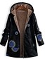 cheap Women&#039;s Coats &amp; Trench Coats-Women&#039;s Fall &amp; Winter Coat Long Geometric Daily Basic Plus Size Black Blue Red S M L