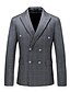 cheap Men&#039;s Trench Coat-Men&#039;s Suits Regular Check Solid Colored Daily Business Plus Size Long Sleeve Light gray S / M / L / Business Casual / Slim