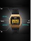 economico Orologi digitali-Couple&#039;s Sport Watch Digital Fashion Water Resistant / Waterproof Calendar / date / day Chronograph Digital Black / Gold Black / Blue Black / Silver / Two Years / Quilted PU Leather / Japanese