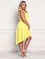 cheap Plus Size Dresses-Women&#039;s Daily Basic Sheath Dress High Waist Deep V Cotton Black Fuchsia Yellow XL XXL XXXL