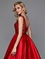 ieftine Rochii Ocazii Speciale-Ball Gown Elegant Formal Evening Dress Boat Neck Sleeveless Court Train Satin with Beading 2020