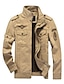 cheap Men&#039;s Jackets &amp; Coats-Men&#039;s Jacket Daily Weekend Fall Winter Regular Coat Stand Collar Regular Fit Basic Jacket Long Sleeve Solid Colored Black Army Green Khaki