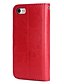 cheap iPhone Cases-Case For Apple iPhone 7 Wallet / Card Holder / Flip Back Cover Solid Colored Soft PU Leather