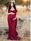 voordelige Zwangerschapsjurken-Dames Zwangerschap Elegant Schede Jurk - Effen Maxi