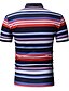 cheap Men&#039;s Polos-Men&#039;s Color Block Print Polo Basic Street chic Sports Work Shirt Collar Yellow / Navy Blue / Short Sleeve