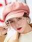 baratos Chapéus de mulher-Mulheres Activo Básico Poliéster,Boina Floppy Gatsby Sólido Todas as Estações Preto Branco Rosa / Chapéu de sol