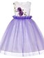 cheap Dresses-Kids Little Girls&#039; Dress Floral Patchwork Party Holiday Print Purple Yellow Blushing Pink Knee-length Sleeveless Active Sweet Dresses Spring Summer Slim