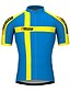 cheap Women&#039;s Cycling Clothing-21Grams Men&#039;s Short Sleeve Cycling Jersey National Flag Champion Bike Jersey Top, Breathable Waterproof Zipper 100% Polyester