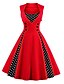 cheap Historical &amp; Vintage Costumes-Audrey Hepburn Why Woman Kill Polka Dots Dresses Retro Vintage 1950s Vacation Dress Summer Dress Rockabilly Prom Dress Women&#039;s Costume Red black / Fuschia / Red Vintage Cosplay Homecoming Sleeveless