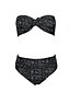 cheap Bikinis-Women&#039;s Basic Strapless Green Black Bandeau Cheeky Bikini Swimwear Swimsuit - Geometric Print S M L Green