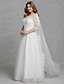 cheap Wedding Dresses-Wedding Dresses Floor Length A-Line Long Sleeve Jewel Neck Lace With Lace Beading 2023 Bridal Gowns