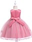 halpa Платья-Kids Little Girls&#039; Dress Solid Colored Party Holiday Blushing Pink Gray Red Knee-length Sleeveless Active Sweet Dresses Spring Summer Slim