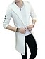 cheap Men&#039;s Jackets &amp; Coats-Men&#039;s Daily / Sports Active / Basic Spring &amp;  Fall / Fall &amp; Winter Long Trench Coat, Geometric / Color Block Hooded Long Sleeve Cotton / Polyester White / Black