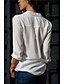 economico Top da Lavoro per Donne-Per donna Camicia Blusa Nero Bianco Giallo Liscio Tinta unita Manica lunga Ufficio Informale Essenziale Colletto Standard S