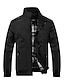 ieftine Jachete Basic-Bărbați Jachetă Zilnic Ieșire Toamnă Primăvară Regulat Palton Guler de stand Activ Jachete Manșon Lung Mată Kaki Trifoi Negru